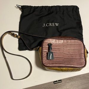 J.Crew Colorblock Leather Camera Bag Crossbody Purse
